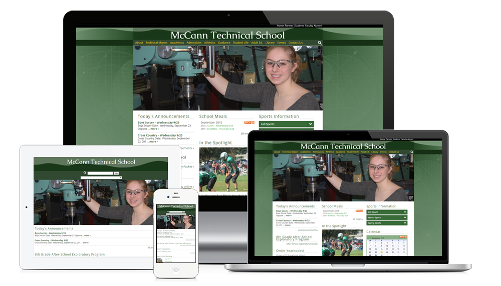 Read more about the article High School Website for McCann Technical School